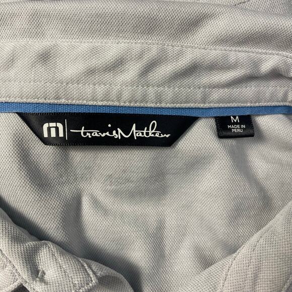 Travis Mathew Prestige 77 Performance Just a Blur Polo Shirt Size M Golf Casual - Picture 2 of 10